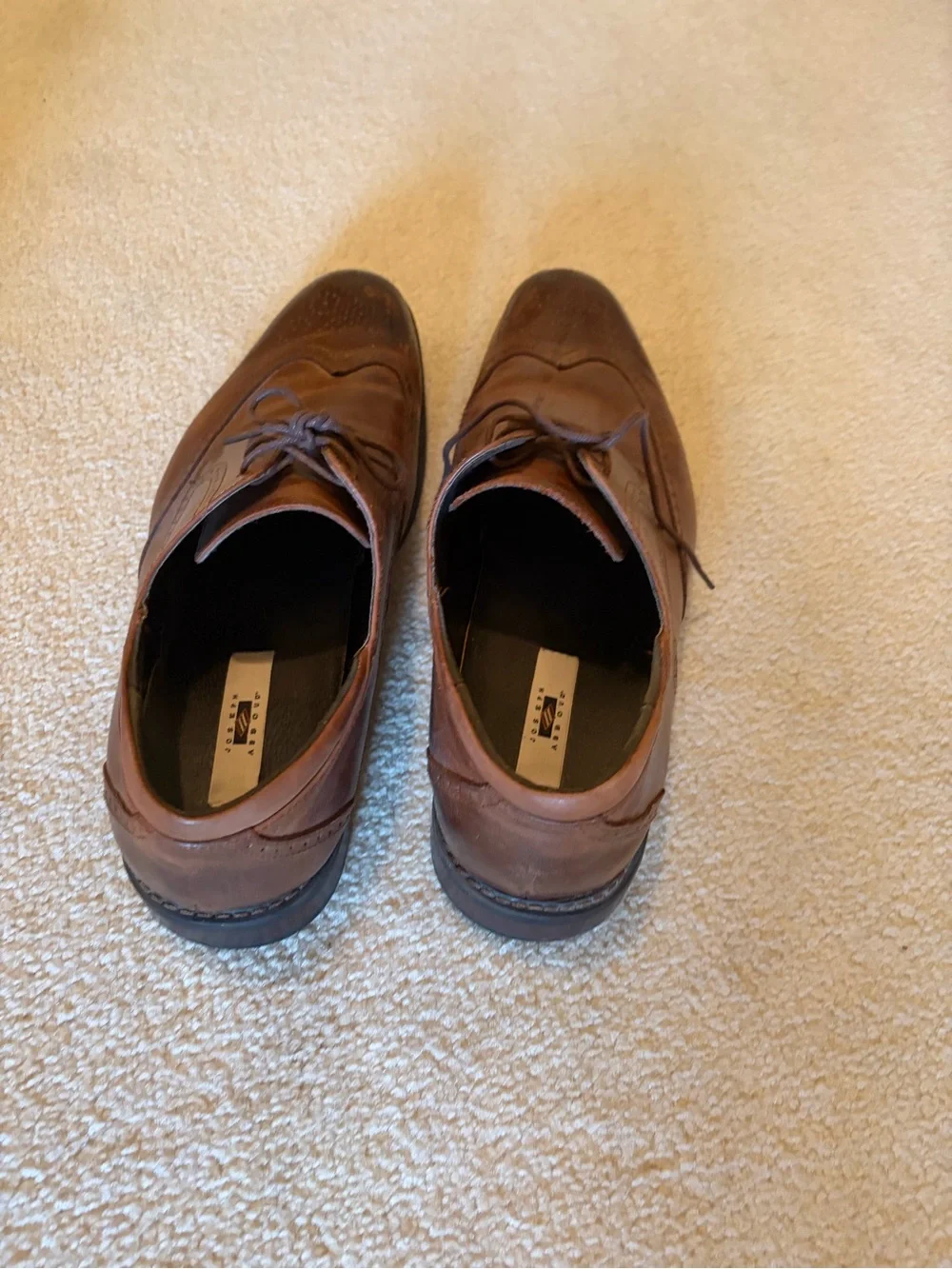 Joseph Abboud Chestnut Brown Wingtip Derby Shoes